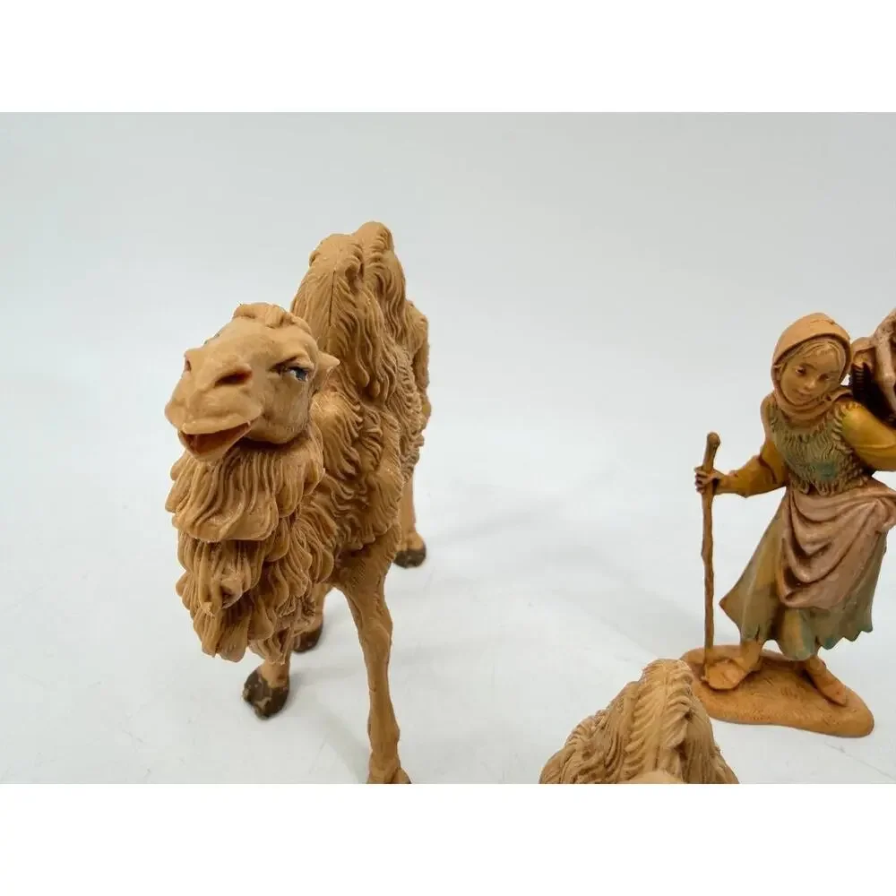 Vintage Fontanini 1987 Nativity Rubber Figures Camel Angel Italy 1 lb